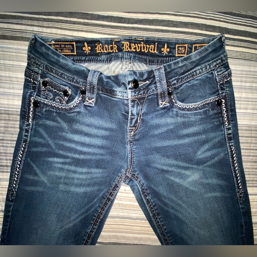Rock Revival Jeans Jacklyn Easy Boot Women’s Size 26 - Picture 8 of 16